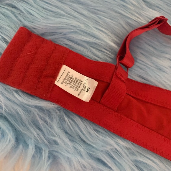 New Cherry Red Underwire Support Bra Lightly Lined 40C - Picture 4 of 6